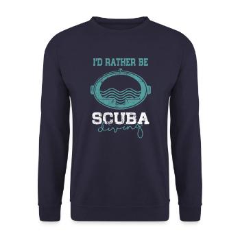 Scuba Diving - Unisex Sweatshirt - navy - Front - Alina (178cm) & Michal (187cm)
