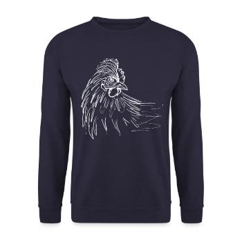 cock animal - Unisex Sweatshirt - navy - Front - Alina (178cm) & Michal (187cm)