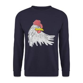 cock animal - Unisex Sweatshirt - navy - Front - Alina (178cm) & Michal (187cm)