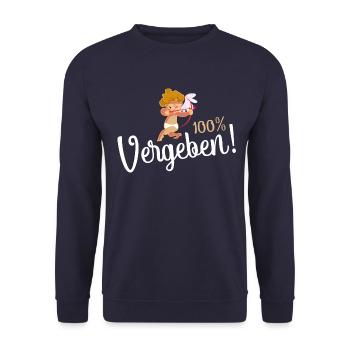 Vergeben Engel Valentinstag - Unisex Pullover - Navy - Vorne - Alina (178cm) & Michal (187cm)