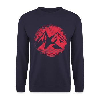 Berge natur - Unisex Pullover - Navy - Vorne - Alina (178cm) & Michal (187cm)