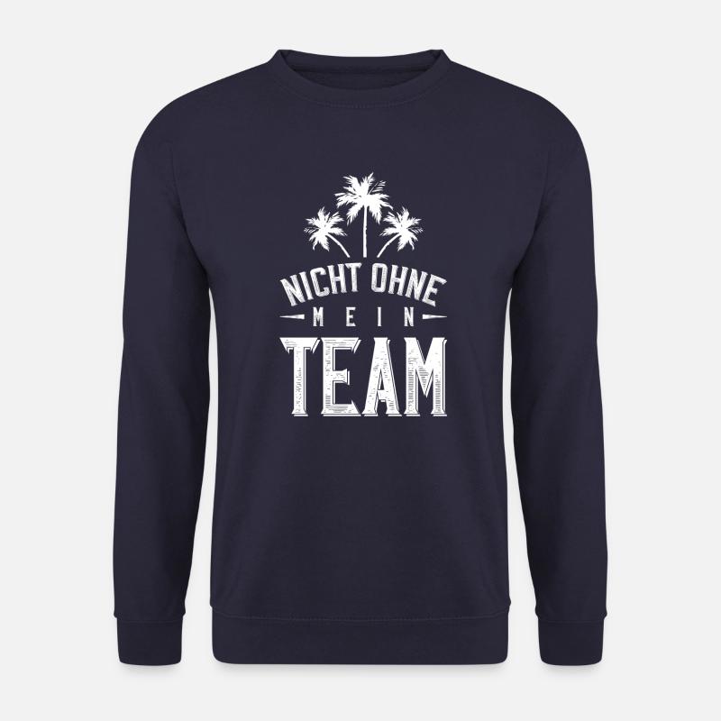nicht ohne mein team palmen - Unisex Pullover - Navy