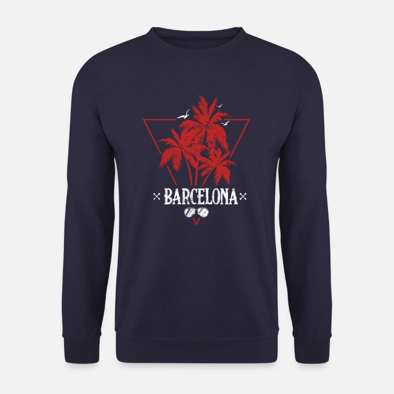 Barcelona spanien urlaub reise - Unisex Pullover - Navy