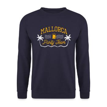 Mallorca Party Team Beer - Unisex Sweatshirt - navy - Front - Alina (178cm) & Michal (187cm)