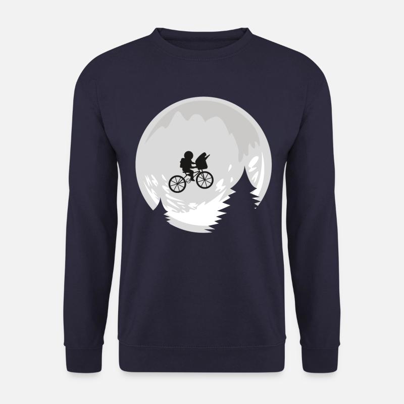 astronaut fahrrad mond universum - Unisex Pullover - Navy