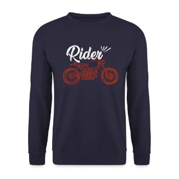 Motorcycle rider saying biker - Unisex Sweatshirt - navy - Front - Alina (178cm) & Michal (187cm)