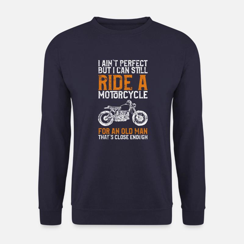 Motorcycle saying old man biker - Unisex Sweatshirt - navy