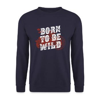 Devis de conduite de moto - Sweat-shirt Unisexe - marine - Devant - Alina (178cm) & Michal (187cm)