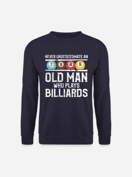 Billiard alter mann billiard spruch - Unisex Pullover - Navy