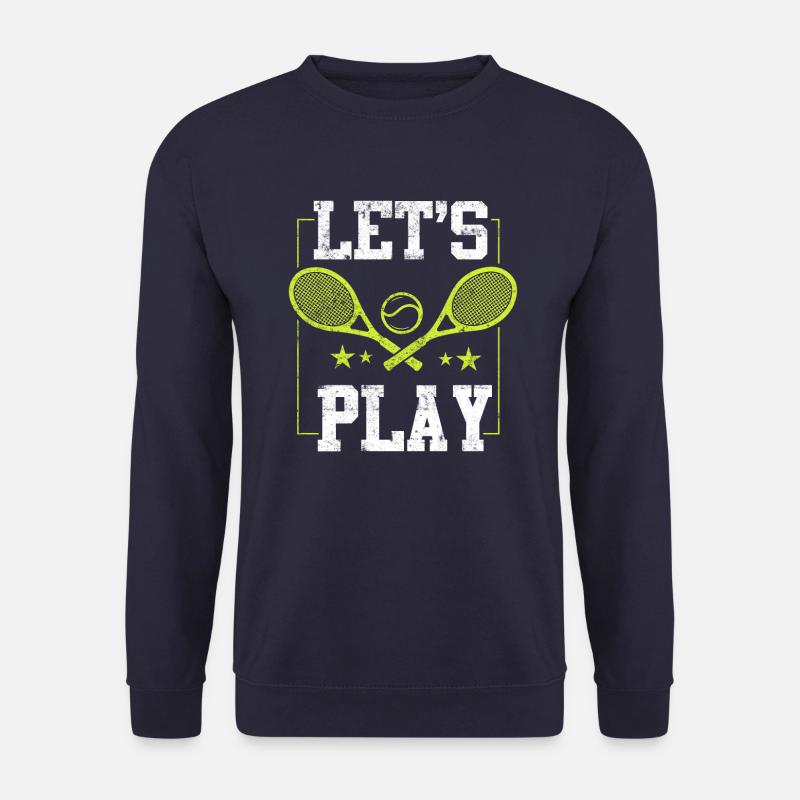 Tennis Spielen Spruch Tennisschläger - Unisex Pullover - Navy