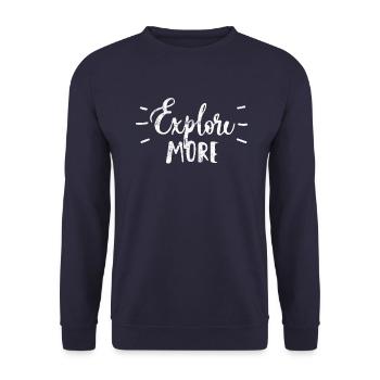 Travel Travel Explore Travel Traveler - Unisex Sweatshirt - navy - Front - Alina (178cm) & Michal (187cm)