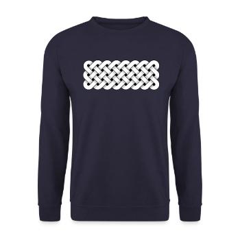 Muster keltisch 002 - Unisex Pullover - Navy - Vorne - Alina (178cm) & Michal (187cm)