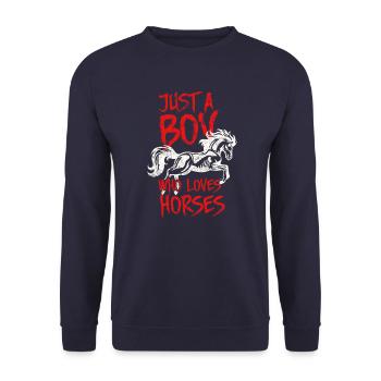 J'adore les chevaux - Sweat-shirt Unisexe - marine - Devant - Alina (178cm) & Michal (187cm)
