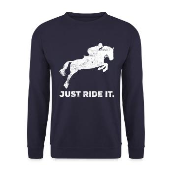 Rider horsewoman horse spruch - Unisex Sweatshirt - navy - Front - Alina (178cm) & Michal (187cm)