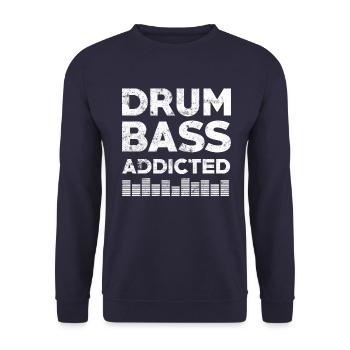 Drum n Bass party music - Unisex Sweatshirt - navy - Front - Alina (178cm) & Michal (187cm)