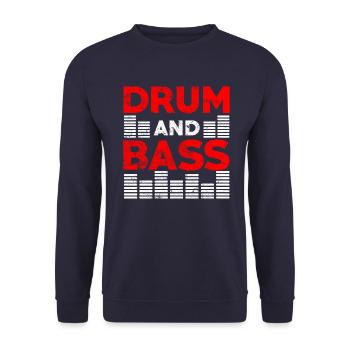 Égaliseur de musique de soirée Drum n Bass - Sweat-shirt Unisexe - marine - Devant - Alina (178cm) & Michal (187cm)