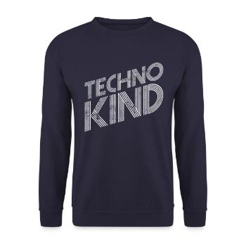Techno musik - Unisex Pullover - Navy - Vorne - Alina (178cm) & Michal (187cm)