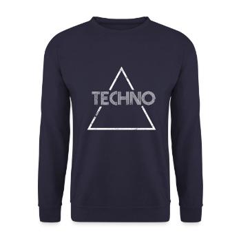 Techno music - Unisex Sweatshirt - navy - Front - Alina (178cm) & Michal (187cm)