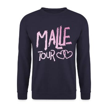 heart tour - Unisex Sweatshirt - navy - Front - Alina (178cm) & Michal (187cm)