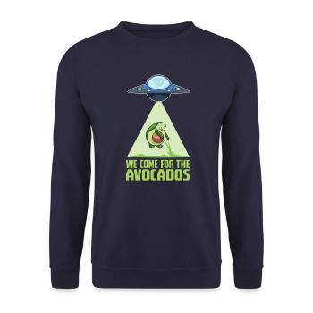 ufo avocado - Unisex Pullover - Navy - Vorne - Alina (178cm) & Michal (187cm)