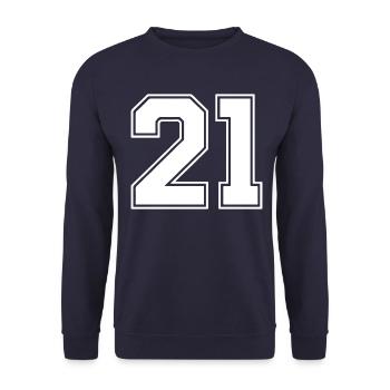 21 - Sweat-shirt Unisexe - marine - Devant - Alina (178cm) & Michal (187cm)