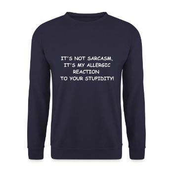 sarcasm - Unisex Sweatshirt - navy - Front - Alina (178cm) & Michal (187cm)