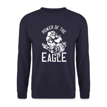 Eagle muscles power beast spruch motivation - Unisex Sweatshirt - navy - Front - Alina (178cm) & Michal (187cm)