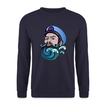 seemann - Unisex Pullover - Navy - Vorne - Alina (178cm) & Michal (187cm)