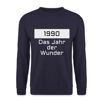 1990 - Unisex Pullover - Navy - Vorne - Alina (178cm) & Michal (187cm)