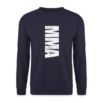 Mma mixed martial arts sport - Unisex Pullover - Navy - Vorne - Alina (178cm) & Michal (187cm)