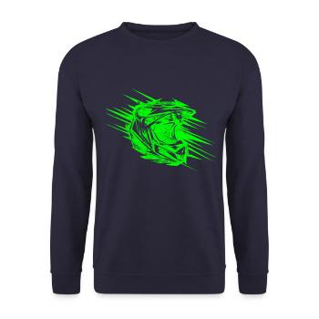 casque de motocross sports extrêmes - Sweat-shirt Unisexe - marine - Devant - Alina (178cm) & Michal (187cm)
