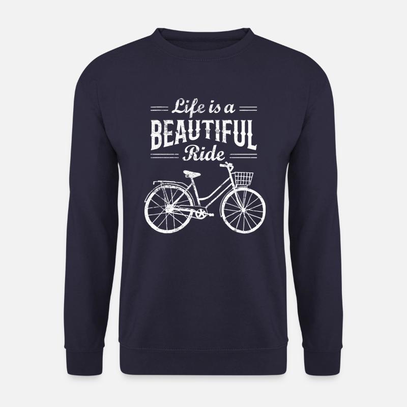 Fahrrad radfahren spruch - Unisex Pullover - Navy