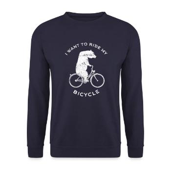 Vélo 18 - Sweat-shirt Unisexe - marine - Devant - Alina (178cm) & Michal (187cm)