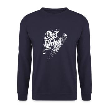 motocross helmet sport saying - Unisex Sweatshirt - navy - Front - Alina (178cm) & Michal (187cm)