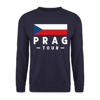 prag tour - Unisex Pullover - Navy - Vorne - Alina (178cm) & Michal (187cm)