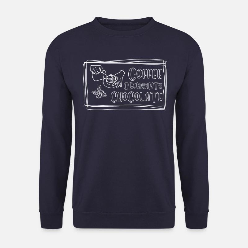Coffee Croissants Chocolate - Unisex Pullover - Navy