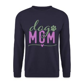 CHIEN maman Design, chien maman chien maman typographie - Sweat-shirt Unisexe - marine - Devant - Alina (178cm) & Michal (187cm)