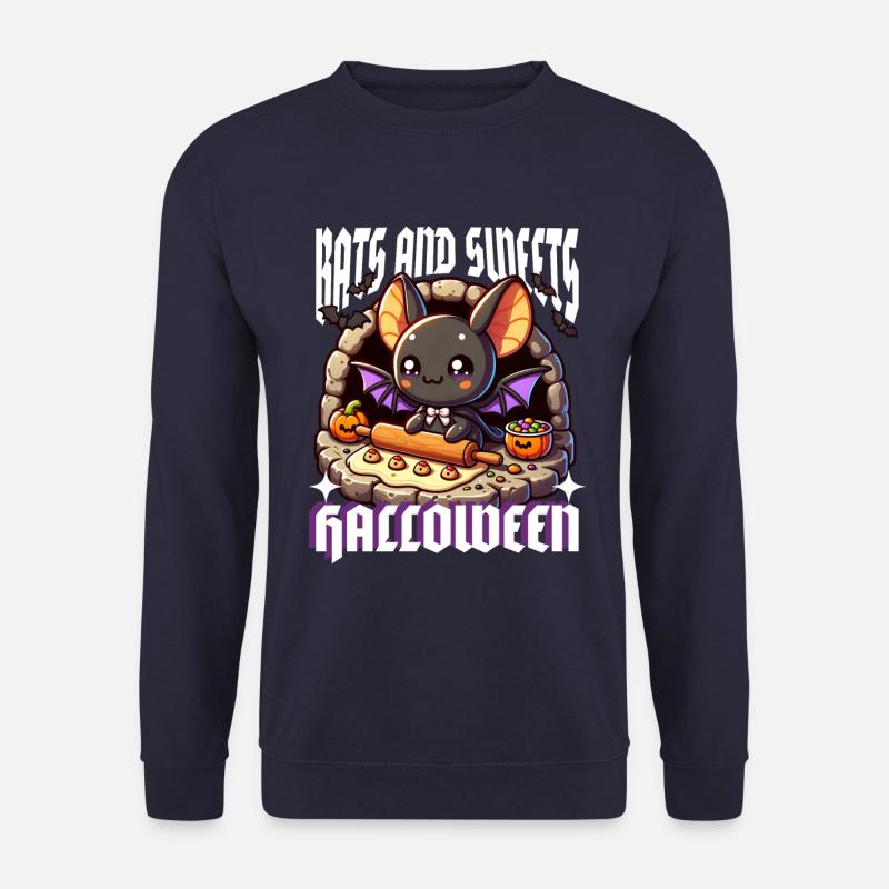 Bats and Sweets Halloween - Unisex Pullover - Navy