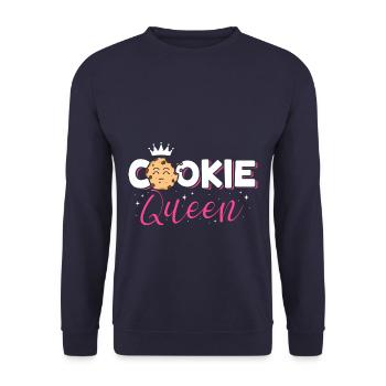 Cookie Queen - Unisex Pullover - Navy - Vorne - Alina (178cm) & Michal (187cm)