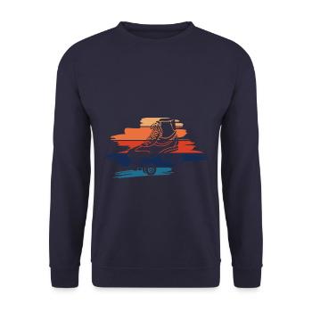 Vintage Retro Roller Skates - Unisex Pullover - Navy - Vorne - Alina (178cm) & Michal (187cm)