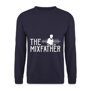 Funny DJ The Mixfather - Unisex Pullover - Navy - Vorne - Alina (178cm) & Michal (187cm)