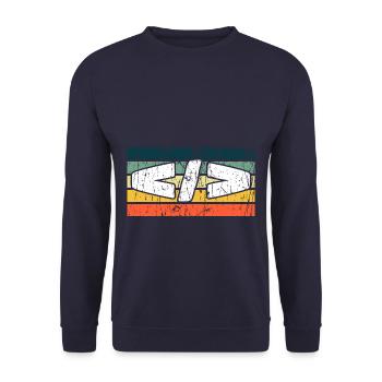 Retro Web Developer Programmer Coding - Unisex Pullover - Navy - Vorne - Alina (178cm) & Michal (187cm)