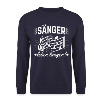 Sänger leben länger - Chorsingen Chorprobe - Unisex Pullover - Navy - Vorne - Alina (178cm) & Michal (187cm)