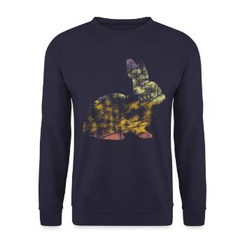 Rabbit - Unisex Sweatshirt - navy - Front - Alina (178cm) & Michal (187cm)