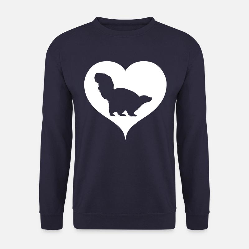 Stinktier Liebe Herz Skunk - Unisex Pullover - Navy