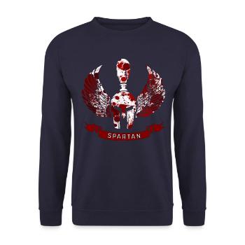 Sparta - Unisex Sweatshirt - navy - Front - Alina (178cm) & Michal (187cm)