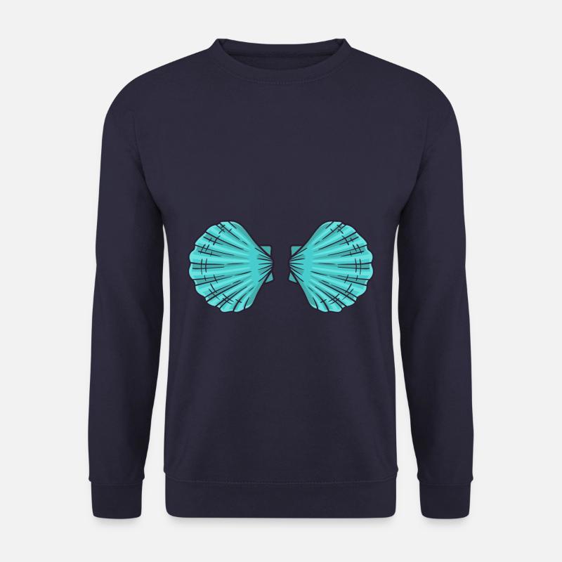 Cute Seashell Bra - Unisex Pullover - Navy