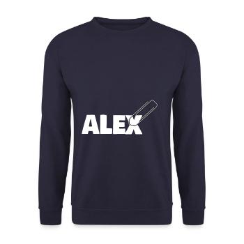 Alex - Unisex Pullover - Navy - Vorne - Alina (178cm) & Michal (187cm)