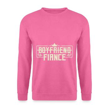 Boyfriend Fiance Engagement - Unisex Pullover - Pink - Vorne