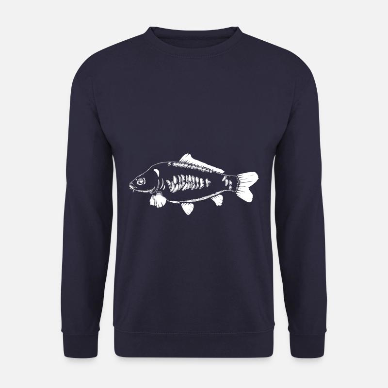 letzterWurf - White Carp - Karpfen - Unisex Pullover - Navy
